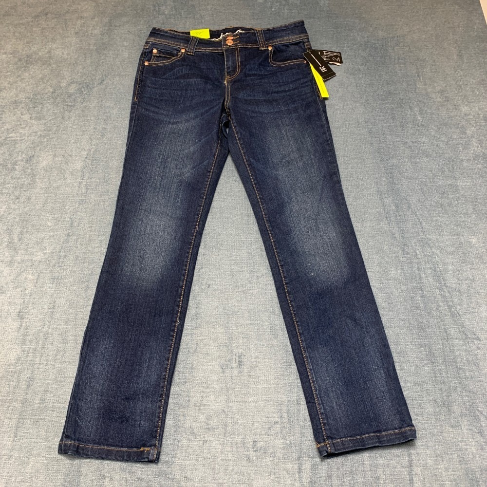 INC International Concepts Cropped Jeans Womens 2 Blue Regular Fit Straight Leg
